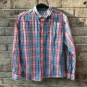 Barbour York Rich Red Plaid Button Down Shirt